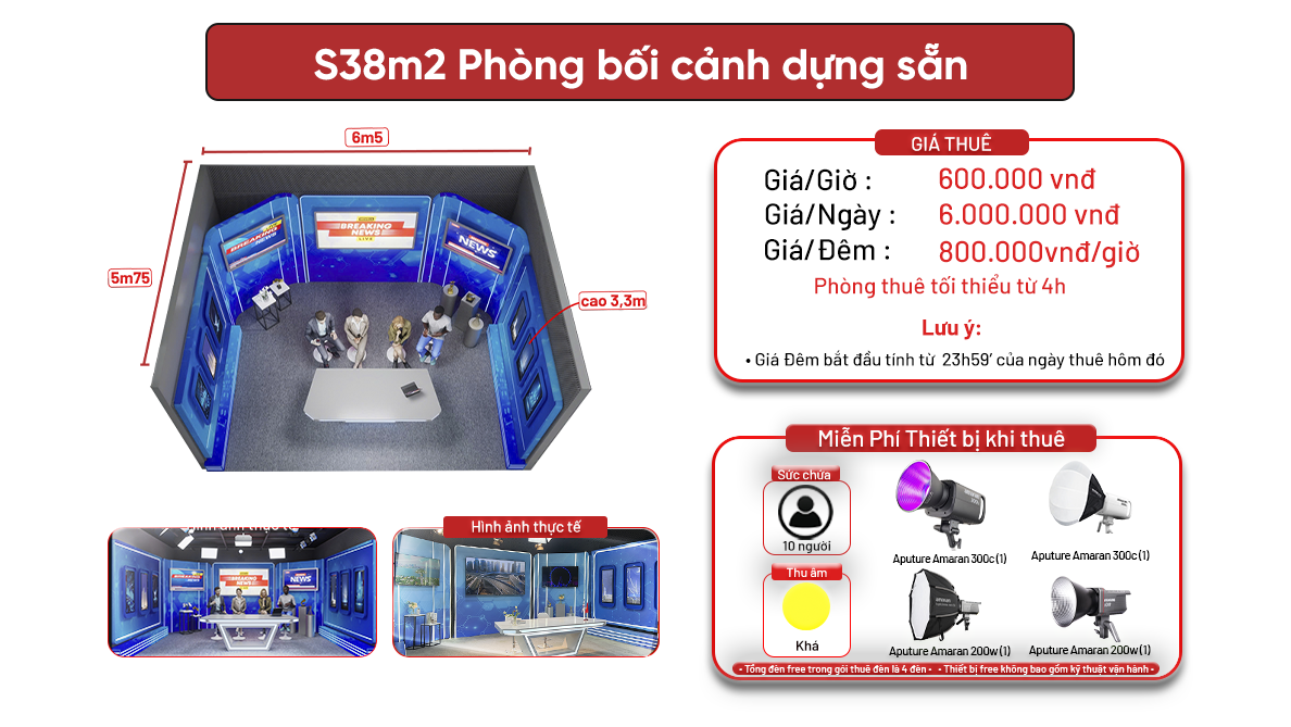 S38m2 - Phương Liệt ( Phòng dẫn bảng tin bối cảnh dựng sẵn )