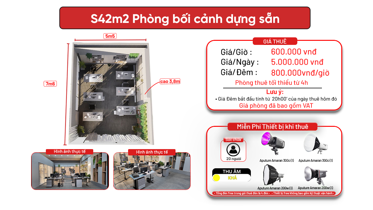S42m2 - Phương Canh ( Bối cảnh Văn phòng dựng sẵn )