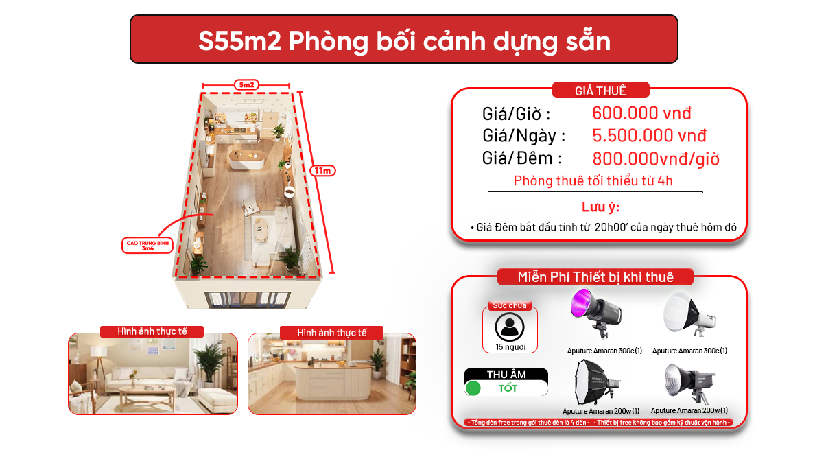 S55m2 - Phương Canh ( Phòng bối cảnh dựng sẵn )