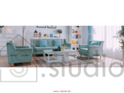 Sofa bộ xanh phong cách Châu Âu (2000 - 1)