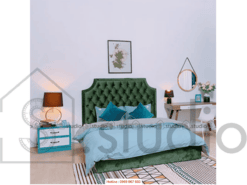 Giường  DELILAH CAO 5FT VELVET XANH (1000 - 1)