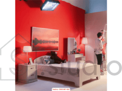 Giường đơn gỗ trắng ( 800 - 1)