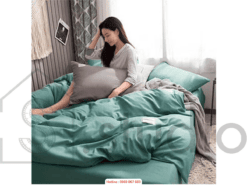 Bộ chăn/ga cotton màu trơn (150 - 1)