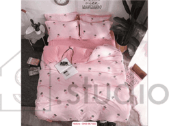 Bộ chăn ga gối dứa hồng (150 - 1)