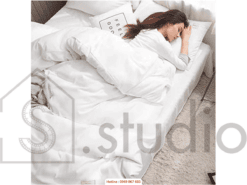 Bộ chăn/ga cotton basic màu trắng (150 - 1)