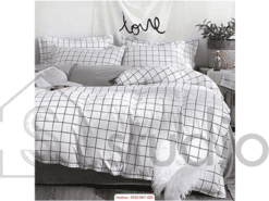 Bộ chăn/ga cotton kẻ caro (150 - 1)