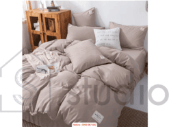 Bộ chăn/ga cotton tc hồng đất (150 - 1)